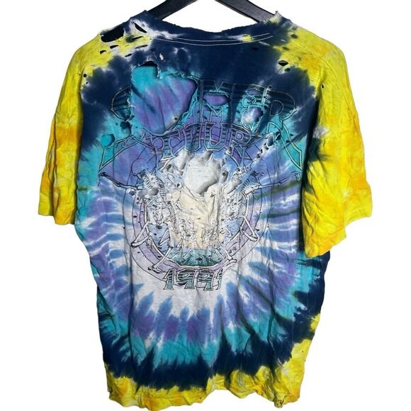 Vintage 90s Grateful Dead Thrashed Single Stitch T Shirt Holes XL - Picture 5 of 8